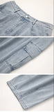 Bonsir Baggy Jeans Trousers Male Denim Pants Black Wide Leg Pants Men Jeans Oversize Cargo Korean Streetwear Hip Hop Harajuku