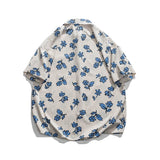 Bonsir Short Sleeve Casual Shirts Loose Lapel Trend Printed Flower Beach Shirt Men's Clothes Thin Summer New Versatile Outer Tops