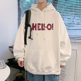 Bonsir Spring And Autumn Teenagers Hooded Large Size Coat Trend Hoodie Men, Gray, Black, White S-5XL