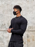 Bonsir Spring New Fitness Long-sleeved T-shirts Men O-Neck Solid Color Sweatshirt Casual Oversized Tops Running Sports Loose Clothes