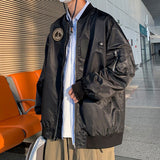 Bonsir Large Size Men's Fashion Bomber Jackets Autumn New Male Loose Coats Harajuku Unisex Outerwear Brand Clothing