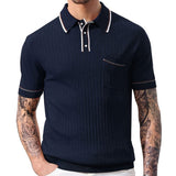 Bonsir Men's Polo Shirt with Turn-down Collar and Short Sleeves - Breathable Casual Summer Top for Men