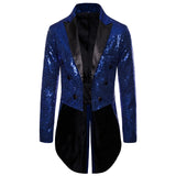 Bonsir Men Shiny Sequin Glitter Embellished Blazer Jacket Men Nightclub Prom Suit Blazer Costume Homme Singers Stage Clothes Tuxedo new