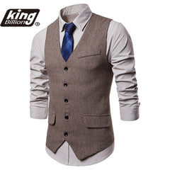 Bonsir KB New Arrival Dress Vests For Men Slim Fit Mens Suit Vest Male Waistcoat Gilet Homme Casual Sleeveless Formal Business Jacket