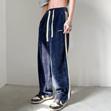 Bonsir Baggy Striped Men's Straight-leg Pants Fashion Hip Hop Streetwear Brand Harajuku Man Trousers Casual Male Pants