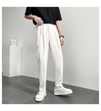 Bonsir Men's Fashion Trend Casual Pants Business Design Cotton Suit Pants Formal White/brown/blue/black Color Trousers M-2XL