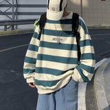 Bonsir Autumn Striped Loose Sweatshirts Korean Style Fashion Couple Clothing Brand Casual Women Pullovers Male Hoodie