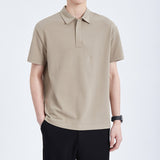 Bonsir Summer New Fashion Business Casual Men's Lapel T-shirts High Quality Solid Color Simple Classical Polo Shirts Male Pullover Tops
