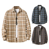 Bonsir Men Flannel plaid shirt men's style jacket New Autumn Casual Long Sleeve Shirt Soft Comfort Slim Fit Styles Brand Man Plus Size