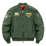 Bonsir Men's Loose Flight Jacket Thick Military Tactical Bomber Jacket Cotton-Padded Cargo Baseball Jacket Men