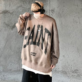 Bonsir Large Letter Men's Sweatshirts Spring Oversized Male Round Neck Hoodies Korean Style Fashion Unisex Basic Pullovers