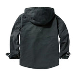 Bonsir Winter Thicken Jacket Warm Men's Solid Color Hooded Plush Paded Man Wool Baseball Casual Clothing Hip Hop Zip Sweatshirts Coats