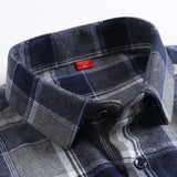 Bonsir Mens Designer Clothes Plaid Flannel Casual Shirt Long Sleeve 100Cotton High-quality Brand Fahison Spring Autumn Regular Blouses