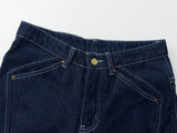 Bonsir Harajuku Solid Color Multi-pockets Jeans Pants Men and Women Straight Cargo Pants Washed Streetwear Baggy Casual Denim Trousers