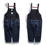 Bonsir Men Clothing Bib Overalls Trousers Mens Cargo Work Pants Functional Multiple Pockets Denim Pant Coveralls Men Jeans