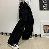 Bonsir Summer Japanese trend wide-leg straight-leg straight-leg pants teenagers all-match casual pants for men and women
