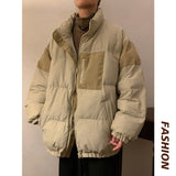 Bonsir Winter Jacket Men Warm Fashion Retro Thicken Jacket Men Japanese Streetwear Loose Thick Short Coat Mens Parker Clothes M-2XL