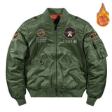 Bonsir Men's Bomber Baseball Jackets Thicken Warm Coat  Military Flight Jackets Streetwear Loose Cotton Padded Pilot Outerwear Men