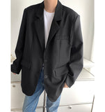 Bonsir Men's High-quality Casual Suit Jackets Formal Western-style Clothes Loose Black/brown/green Blazers Business Coats S-XL