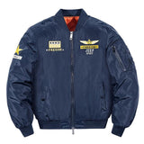 Bonsir Men's Loose Flight Jacket Thick Military Tactical Bomber Jacket Cotton-Padded Cargo Baseball Jacket Men