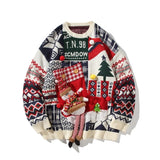 Bonsir Men‘s Christmas Sweater Pullover Snow Man Designer Brand Thick Knitted Clothing For Male Fashion Winter Warm