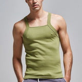 Bonsir Men's Fashion Vest Home Sleep Casual Men Colete Cotton Tank Top Solid Cotton Tank Gay Sexy Top Clothes Sleeveless Garment