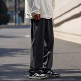 Bonsir Blue White Black Wide-leg Jeans Men's Fashion Casual Retro Baggy Jeans Mens Streetwear Loose Hip-hop Straight Denim Trousers Men