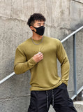 Bonsir Spring New Fitness Long-sleeved T-shirts Men O-Neck Solid Color Sweatshirt Casual Oversized Tops Running Sports Loose Clothes