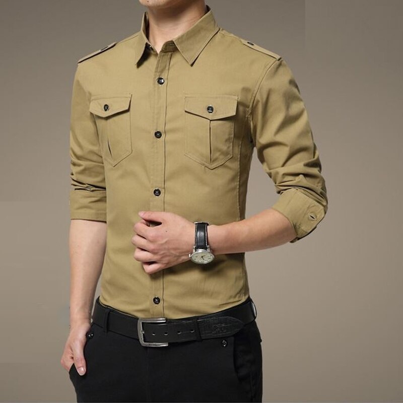 Bonsir Casual Button-down Lapel Shirts Men Autumn Long Sleeved Solid Color Tops Man Fashion Slim Fit Shirt Mens Clothing Tight Shirts