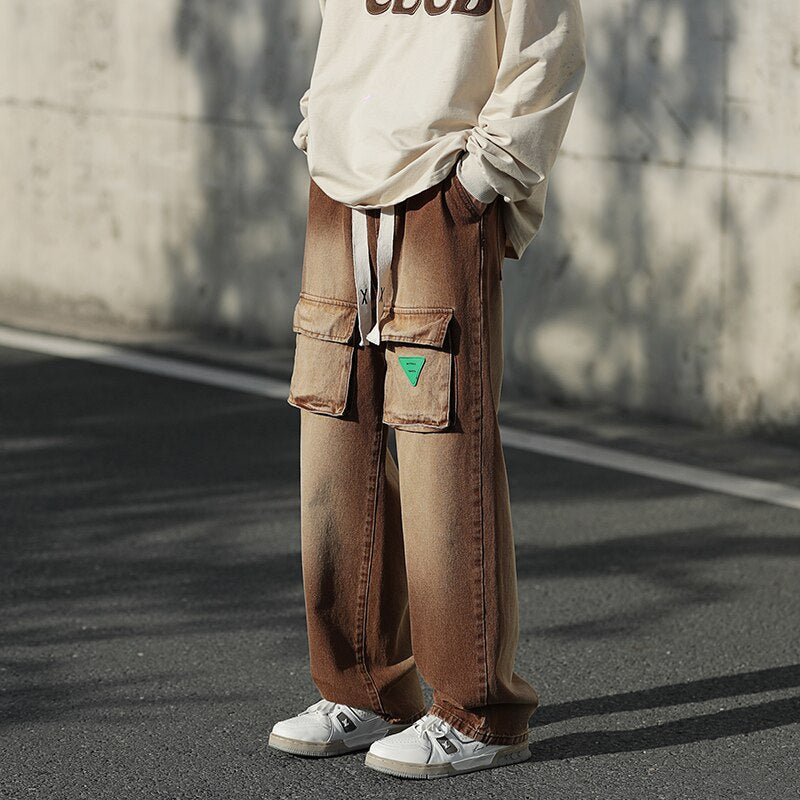 Brownm Baggy Sweatpants Men's Solid Color Autumn Casual Sports Pants  Fashion Brand Jogger Male Hip Hop Trousers Streetwear