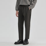 Bonsir Winter Fall New Fashion Men's High End Woollen Casual Ankle Length Pants Businessmen Korean Style Thicken Warm Versatile Trouser