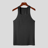 Bonsir Summer Mens Sexy Tight Tank T-shirt Fashion Shoulder Strap Splicing Waistcoat Sports Fitness T Shirt Vest For Men Clothing