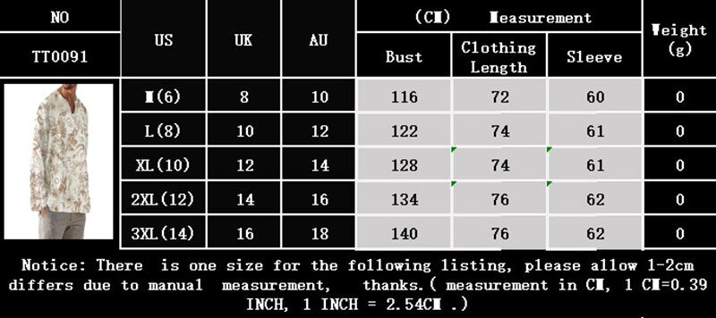 Bonsir Autumn Mens Vintage Pattern Print Tops Casual Loose Long Sleeve V Neck Pullover Men T Shirts Fashion Clothes Fall Tee Shirt