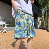 Bonsir Anime Graffiti Mens Summer Casual Shorts Neutral Fashion Hip Hop Cotton Sweat Short Pans  Men's Joggers Beach Short Sweatpants