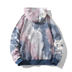 Bonsir  New Tie-dye Printed Hooded Hoodies Men Quality Loose Casual Sweatshirts Jogger Drawstring Pullovers Spring Autumn Winter