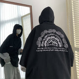 Bonsir New Men Letter Fake Two Piece Hoodies Autumn Oversized Male Hooded Sweatshirts Harajuku Fashion Unisex Male Pullovers