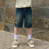 Bonsir Star Tassel Patch Gradient Denim Shorts Hot Selling Summer Vintage Jogger Jeans Men Women Outdoor Sports Shorts