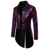 Bonsir Men Shiny Sequin Glitter Embellished Blazer Jacket Men Nightclub Prom Suit Blazer Costume Homme Singers Stage Clothes Tuxedo new