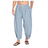 Bonsir Harem Pants Men Streetwear Cloose Joggers Mens Pants Cotton Causal Men Trousers Beach