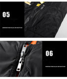 Bonsir Men's Loose Flight Jacket Thick Military Tactical Bomber Jacket Cotton-Padded Cargo Baseball Jacket Men