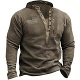 Bonsir Fashion Vintage Men Hoodie Pullover Outwear Solid Men Outdoor Fleece Warm Henley Collar Tactical Zip Pocket Sweatshrt Male Tops
