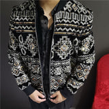 Bonsir Heavy Embroidery Increase Paillette Leisure Time Loose Coat Jacket Spring Autumn Men's Wear Baroque Court Wind Imported Velvet