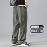 Bonsir American Men's Summer Thin Quick Drying Pants Casual Large Size Solid Color Male Trousers Fashion Streetwear