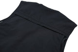 Bonsir High Street Multi-pockets Sleeveless  Zipper Jackets for Male and Female Retro V Neck Oversized Autumn Tank Tops Loose Vest