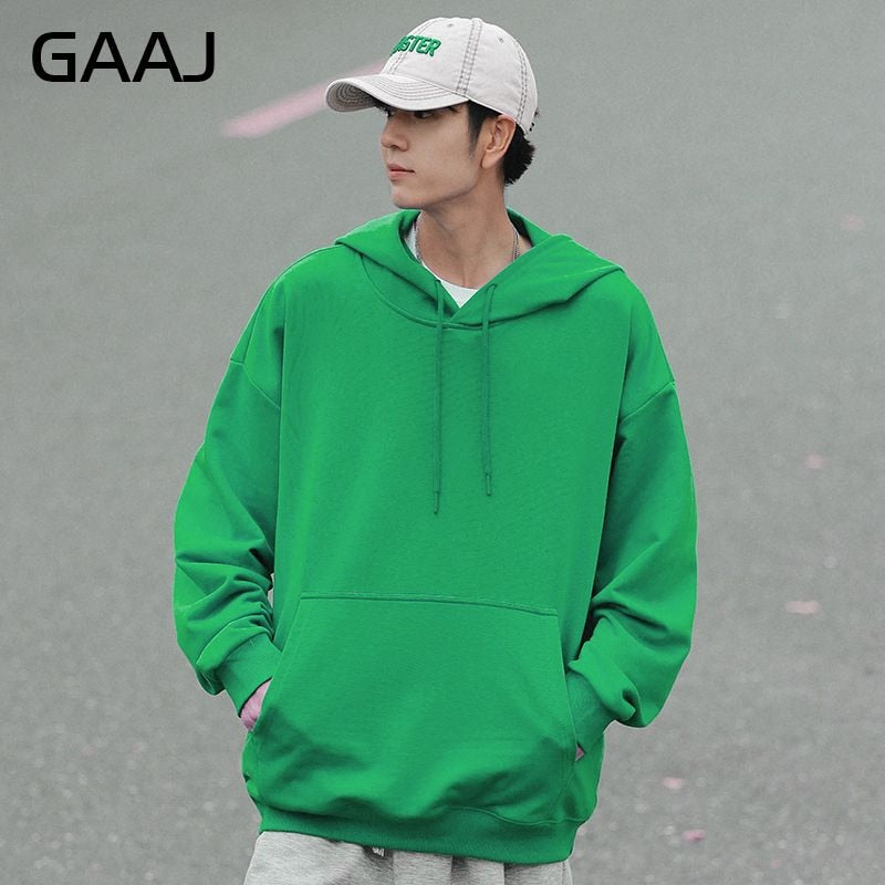 Bonsir Cotton Hoodies Sweatshirt Men,Spring Autumn Fashion Loose Hoodie,Korean Brand Plain Hood Clothing,Y2K Woman Oversized Streetwear