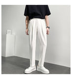 Bonsir Men's Fashion Trend Casual Pants Business Design Cotton Suit Pants Formal White/brown/blue/black Color Trousers M-2XL