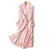 Bonsir Bathrobe Men Robe Kimono Men Robes Bath Men Sleepwear Mens Robes Long Sleeve Nightgown Fall/winter Coral Fleece Couples Home