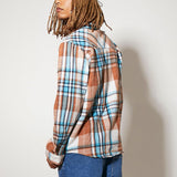 Bonsir Casual Long Sleeve Turn-down Collar Shirts Men Autumn Fashion Plaid Printing Tops Cardigan For Mens Spring Trend Button-up Shirt