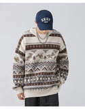 Bonsir Gypsy Men's Knitted Sweater Vintage Men Top Pullovers Sweaters and Jumpers Male Winter Warm Streetwear Men Clothes