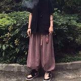 Bonsir Pants Baggy Wide Leg Pants for Men Joggers Summer Retro Chinese Style Streetwear Hip Hop Harajuku Embroidery Women New